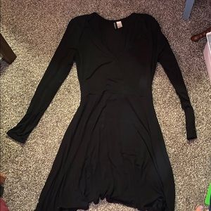 H&M Black Wrap Dress. Size 14
